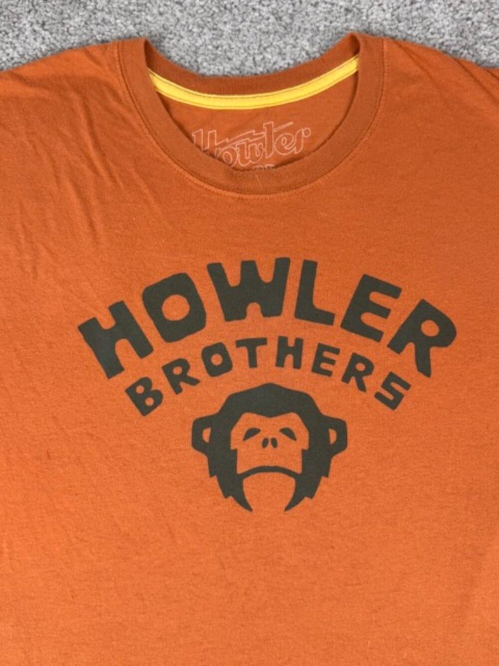 Howler Brothers Men's Graphic T-Shirt Orange Heed The Call Size XL